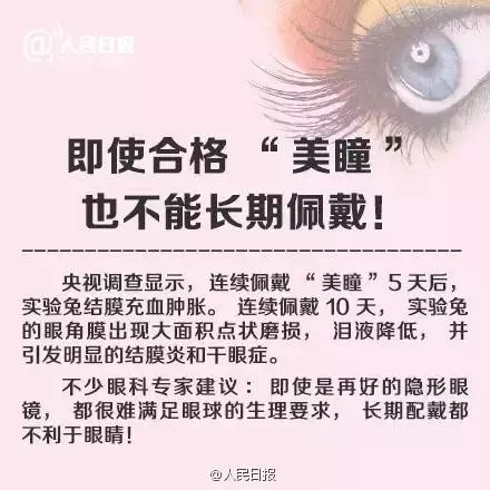 愛(ài)漂亮的你，知道美瞳危害有多大嗎？